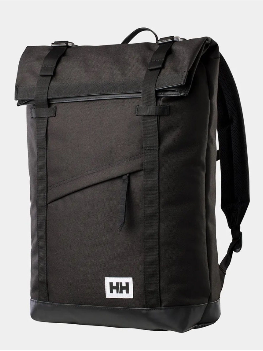 Helly Hansen Black Roll-Top Backpack with HH Logo, waterproof, 28L